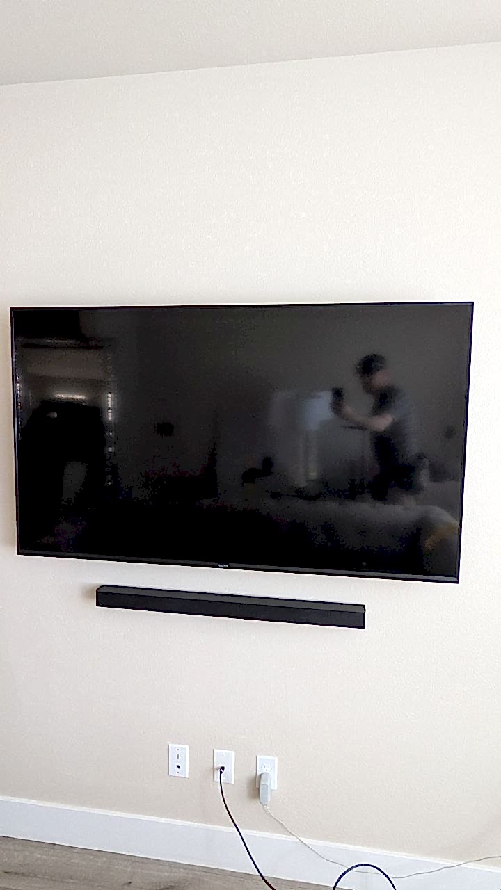 TV and soundbar wall mount in Elk Grove, CA
